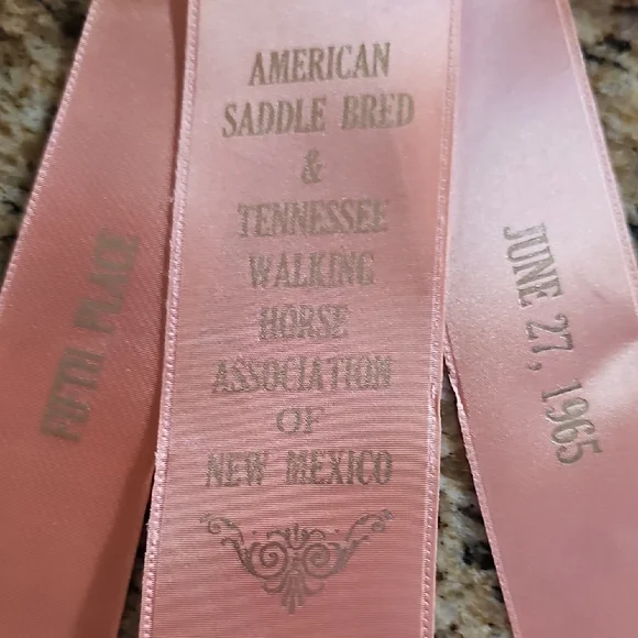 3 Vintage 1965 American Saddle Bred Tennessee Walker horse show rosettes ribbons - Picture 7 of 14